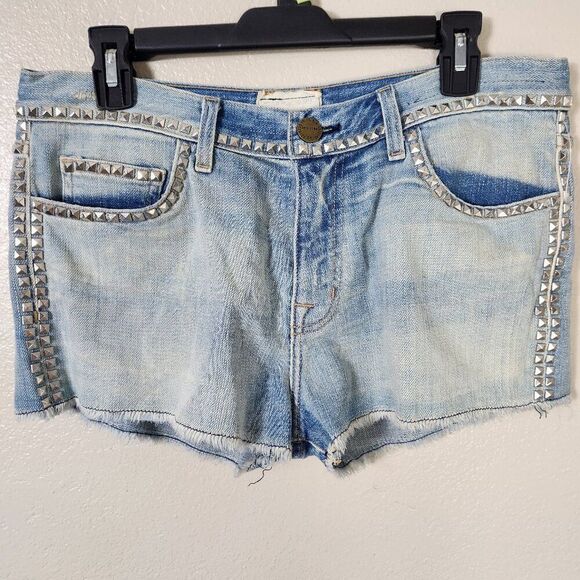 Current/Elliot The Boyfriend Short Silver Stud Wash No. 6007.-0001 Size 27 NWT - Picture 2 of 16